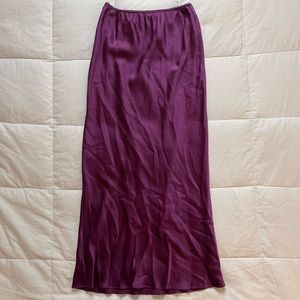 Silk Purple Midi Skirt